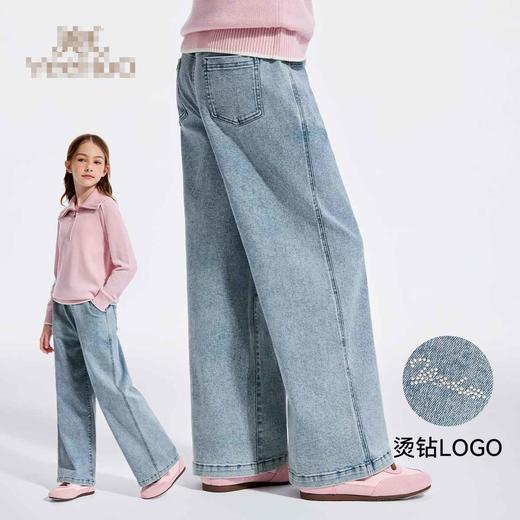 【英氏】【140-170】女童春秋宽松直筒牛仔裤 商品图2