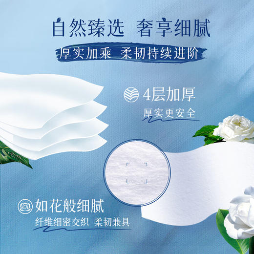 【ZY25】清风有芯卷纸 花萃臻品4层200克*10卷 商品图3