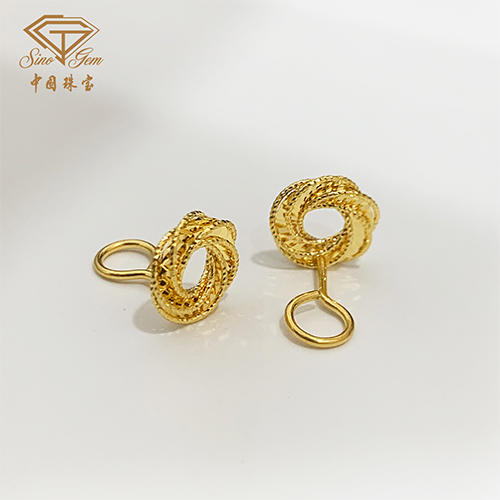 「追光」5G玫瑰星云黄金耳饰 时尚百搭耳钉节日送女友礼物 商品图4