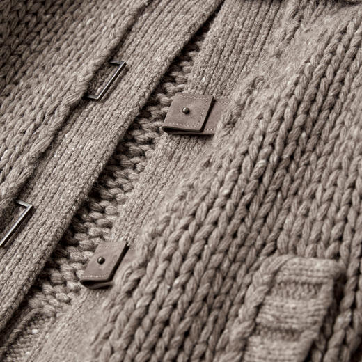 ROMI STUDIO“温暖氛围”牦牛绒绵羊毛手工钩织毛衣外套RWCAST6148 商品图4