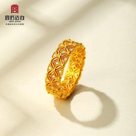 宫匠造办 奉旨发财黄金戒指 商品图2