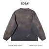 SDSA男士秋冬新款痞帅男装潮牌扎染做旧圆领长袖T恤宽松轻奢上衣 商品缩略图5