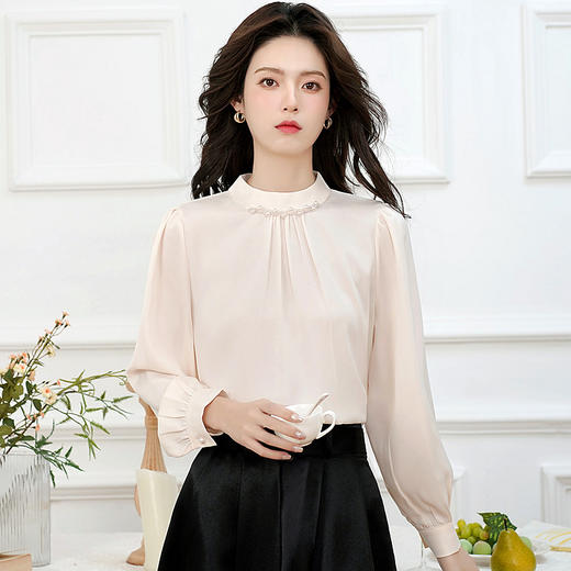 AHM hxe1501法式纯色衬衫气质上衣 商品图1