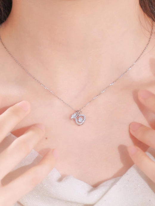 卡蒂罗KADER 闪闪福袋项链 转运钱袋 本命年新中式福禄好运上岸锦鲤气质轻奢精致锁骨链 #好运 925银 项链 女款 银色 礼盒 商品图3