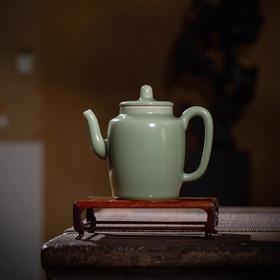 问鼎哥窑豆青高石瓢壶  吉时壶