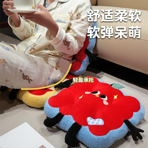 自然醒大眼红苹果花瓣坐垫QYL 商品图1