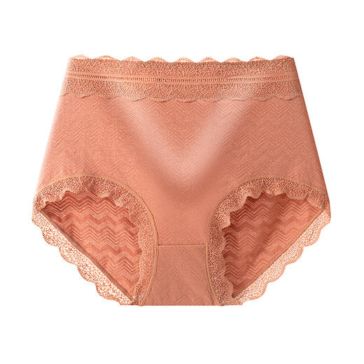 雀说 【4条】高腰女士蕾丝内裤底裆纯棉提花大码三角裤38-B 商品图3