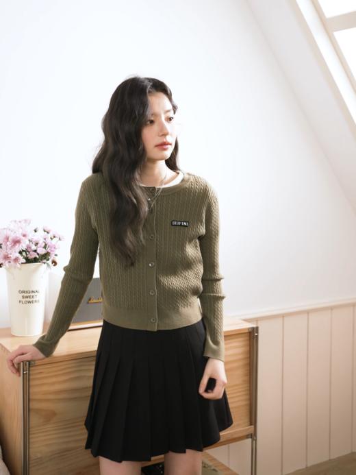 【特惠不退货】诗凡黎圆领针织衫2024秋新款外搭开衫3F8231701 商品图3