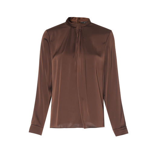 【缎面衬衫上衣】EITIE爱特爱气质优雅通勤立领显瘦2025秋季新款C2513814 商品图10