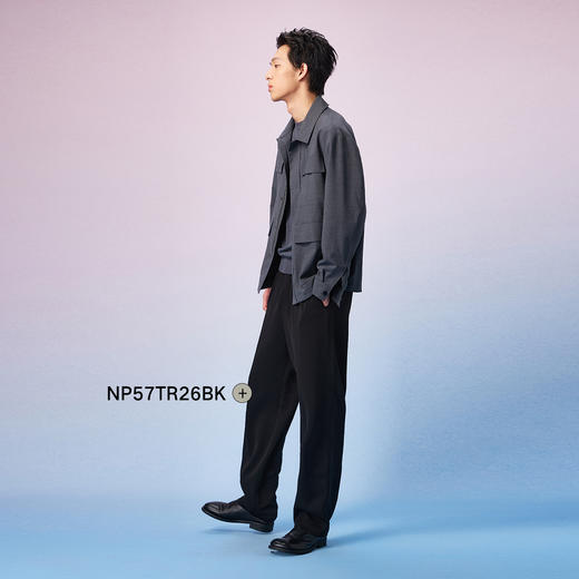 NPC潮牌绵羊毛混纺多口袋拉链翻领夹克秋知识高智风夹克NP57TJ27 商品图1