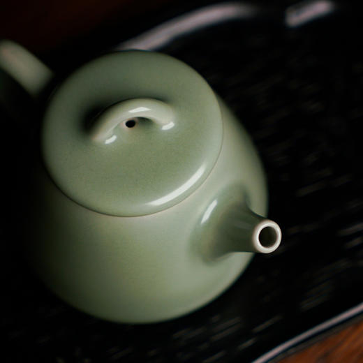 问鼎哥窑豆青高石瓢壶  吉时壶 商品图1