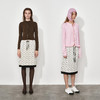 NUTH羊毛混纺正肩短款修身显瘦针织开衫女 深咖色/粉色/奶油白色 商品缩略图1