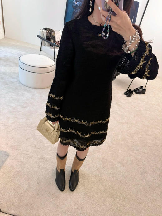 香奈儿25早秋长袖连衣裙 订织订染美利奴进口面料（TM） 商品图4