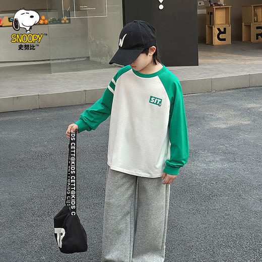 【清仓捡漏】【130-160】【史努比】男童春秋款美式街头风长袖T恤 商品图5
