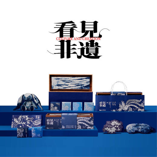 看见非遗 | 中秋礼品糕点茶礼套装 x 非遗扎染「支持定制」 商品图0