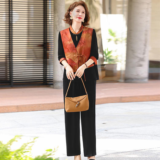 FW 2569中式套装洋气国风减龄气质复古两件套 商品图1