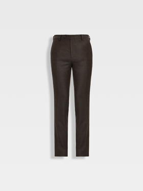 callisto雪茄棕轻绒混色西裤