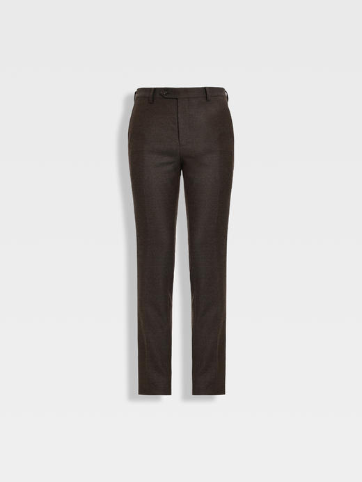 callisto雪茄棕轻绒混色西裤 商品图0