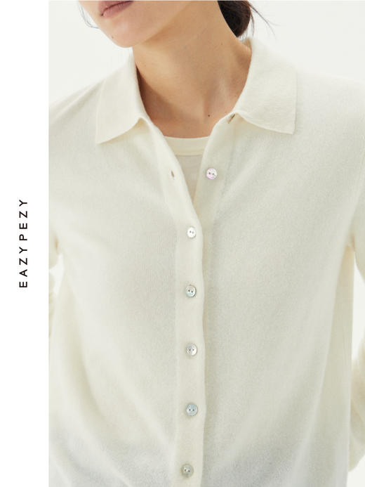 羊绒针织衬衫开衫 商品图2