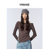 VIMAGE纬漫纪一字领休闲通勤简约T恤不对称长袖上衣2025秋季新款T恤V2402103 商品缩略图2