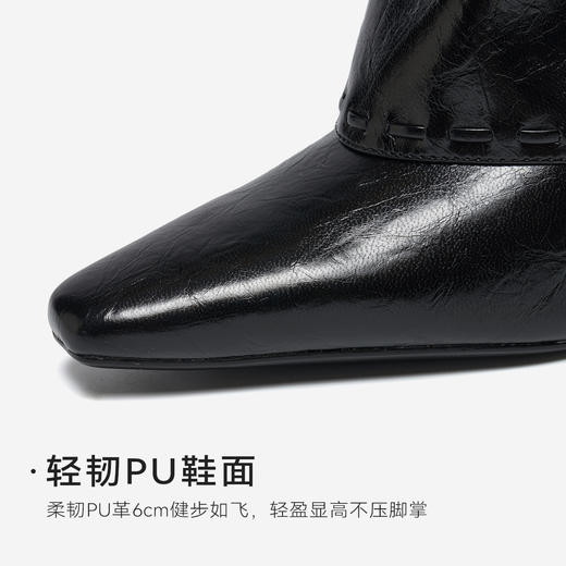 【复古朋克派】星期六褶皱设计裤腿短靴SSD4116595 商品图7