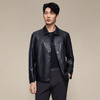 【绵羊皮/满身雕花】柒牌真皮皮衣翻领休闲商务外套秋冬新款男装129J70440 商品缩略图1