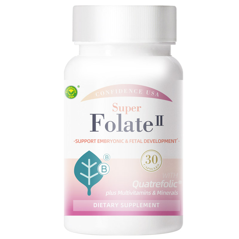 活性叶酸 二代升级｜降同型半胱氨酸 心脑血管 30粒 400mcg 美国信心药业牌活性叶酸二代复合胶囊 30粒