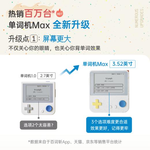 百词斩单词机MAX 3.52英寸墨水屏丨配置更强屏幕更大更不伤眼. 商品图1