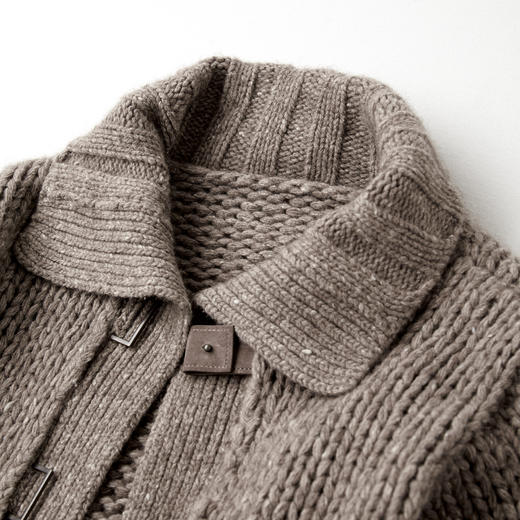 ROMI STUDIO“温暖氛围”牦牛绒绵羊毛手工钩织毛衣外套RWCAST6148 商品图5