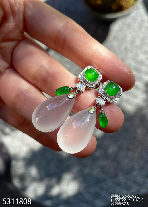 高冰种水滴耳坠【5311808】具体价格微信咨询 商品图8