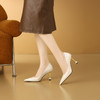 【预售7天】法式黑色高跟鞋女秋新款真皮尖头细跟名媛气质浅口通勤单鞋CX&A812 商品缩略图3