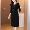 AHM bynz6603优雅假两件连衣裙时尚简约中长裙 商品缩略图0
