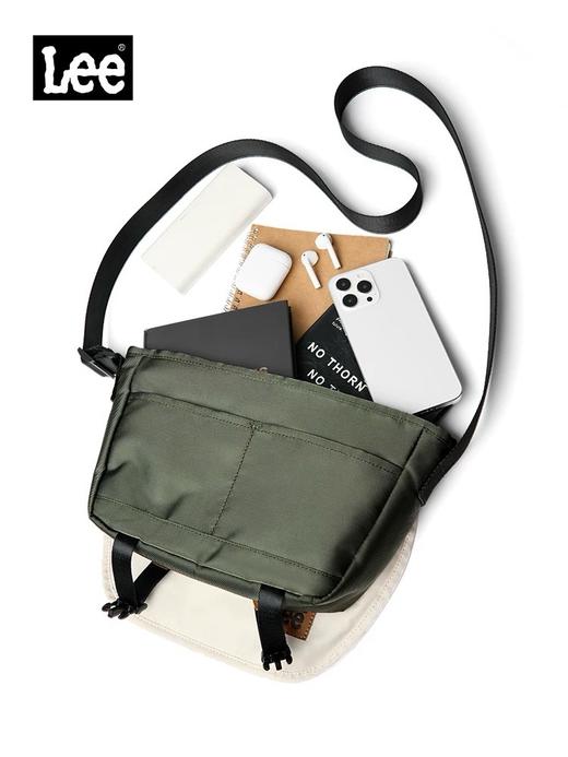原单Lee时尚潮流斜挎包男女背包 户外休闲单肩包 大容量通勤邮差包 商品图4