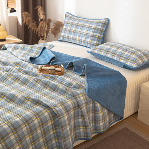 自然醒全棉色织水洗棉床盖枕套系列JY 商品图5