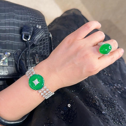 GAONAS  四方和美 中式臻奢绿平安手链11556SG 商品图5