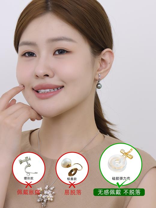 【天猫同款】悦甄 星澜耳扣款-两戴18K金蓝宝石钻石耳夹 商品图2