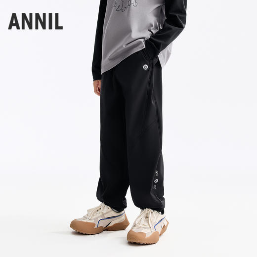 男童全腰梭织夹裤厚裤子冬季新款安奈儿童装EB546604 商品图2