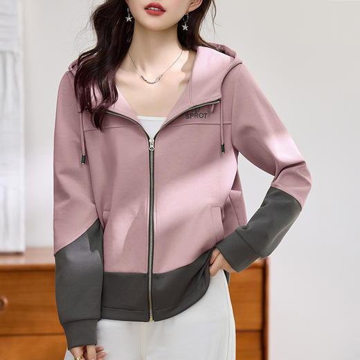 雀说高端连帽外套女新款爆款女士时尚洋气减龄宽松上衣AL530045 商品图1