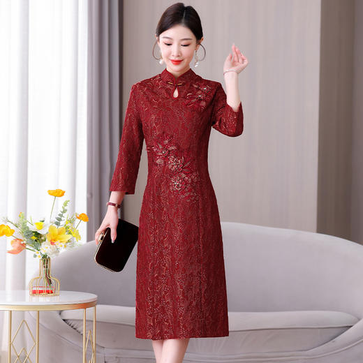 AHM xxnz6625礼服裙复古优雅连衣裙 商品图0