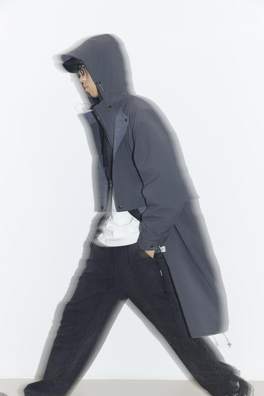 吃茶去chichaqu25户外特氟龙三防拆卸尼龙长风衣夹克运动机能山系 商品图0