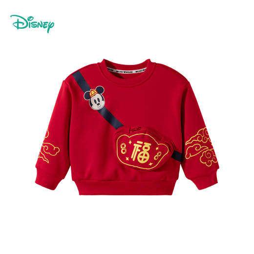 迪士尼童装圆领套头卫衣卡通洋气新款长袖上衣中大童新款卫衣ZD3ES045 商品图11