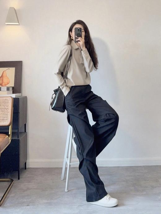 【挺阔有型 质感满满 男女同款】斯辰唯佳高弹面料冰丝无痕POLO衫 （D30-12366） 商品图10