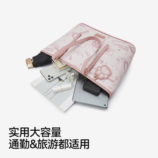 森马包包女托特包艺术感涂鸦印花手提包2025新款单肩包大容量小众 商品图3