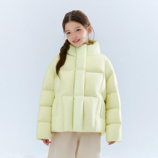 笛莎Deesha 童装女童羽绒服2025冬新款女童短款连帽羽绒服 商品图0
