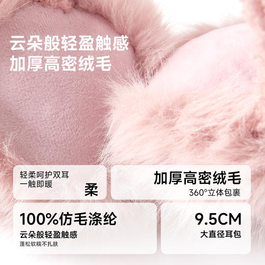 毛绒耳罩保暖护耳朵耳捂子可折叠骑行防风防冻耳套vvc 商品图4