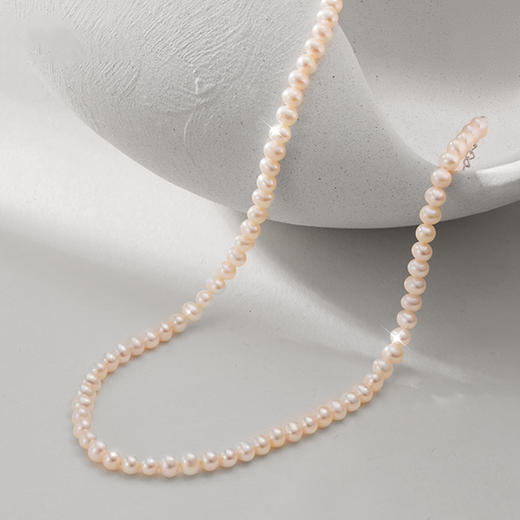 【淡水珍珠】卡蒂罗/KADER 时韵珍珠项链 莹润珍珠母亲妈妈法式复古赫本风可调节锁骨链 优雅气质温柔百搭 商品图4