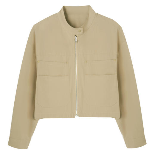 雀说短外套女新款立领上衣小个子设计感小众夹克开衫AL51108 商品图4