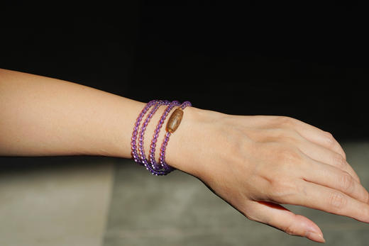 紫水晶沉香手链 商品图7