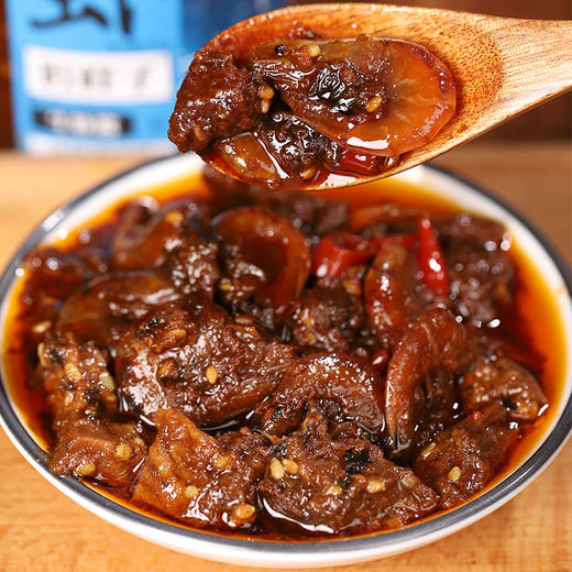 匠样子安徽特产香辣牛肉酱拌面酱200g/瓶开胃菜真材实料下饭即食佐餐 牛虾酱(微辣) 商品图1