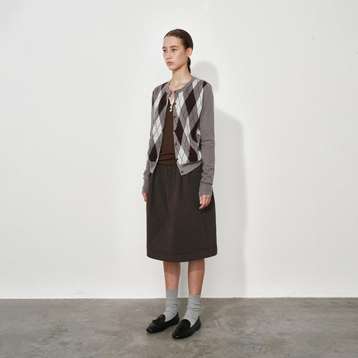 1月15号10点6折！！1.NUTH美利奴羊毛复古撞色格纹提花修身短款针织开衫女 商品图4